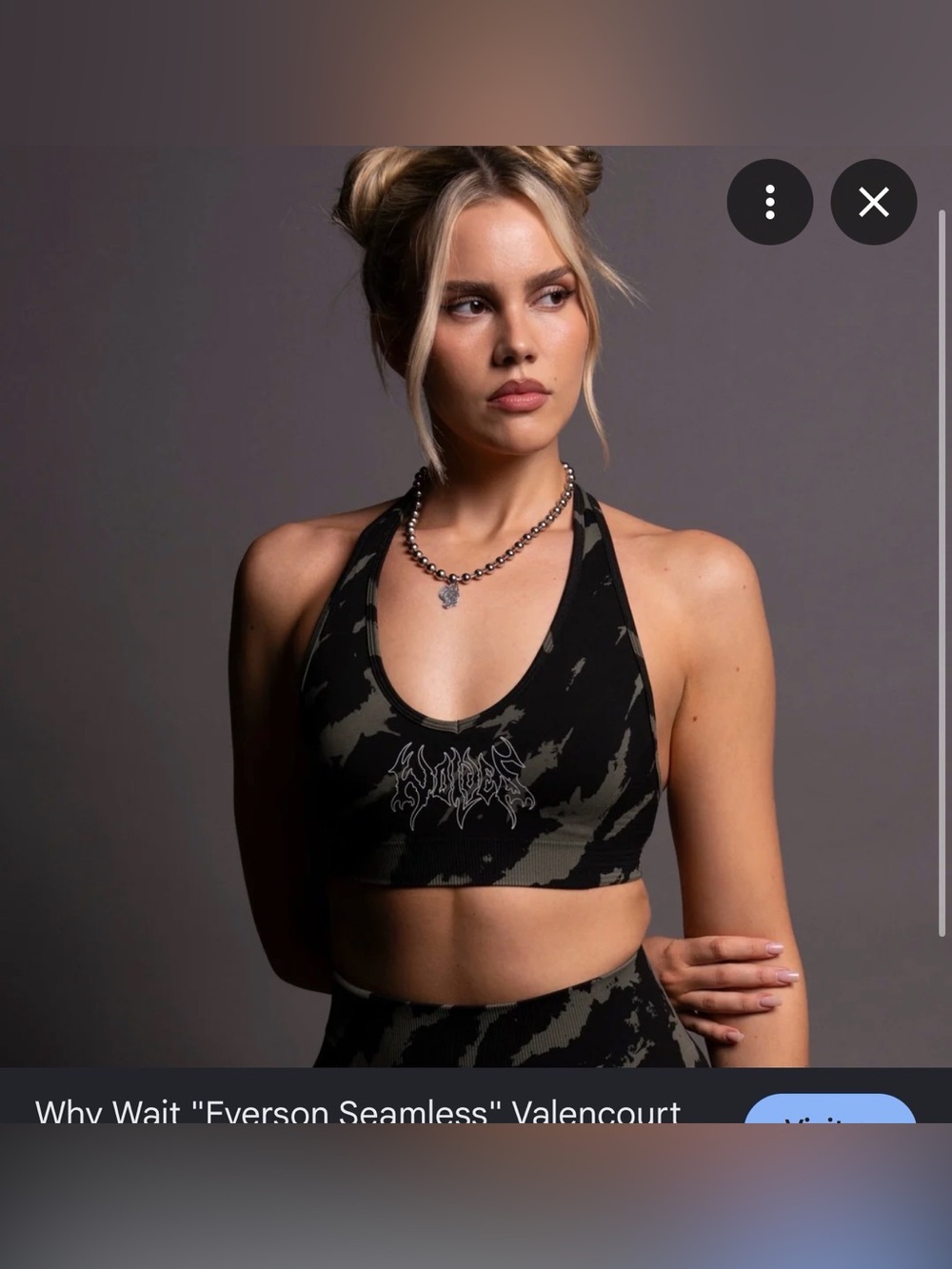DARC sport Women's Tie-Dye Halter Bralette Top - Pink & Black